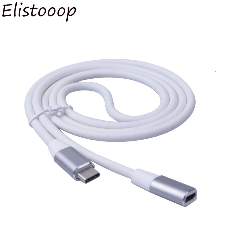 Elistooop Type C Naar Type C Usb 3.1 Male Naar USB-C Vrouwelijke Extension Data Kabel Extender Cord 1 M Voor macbook
