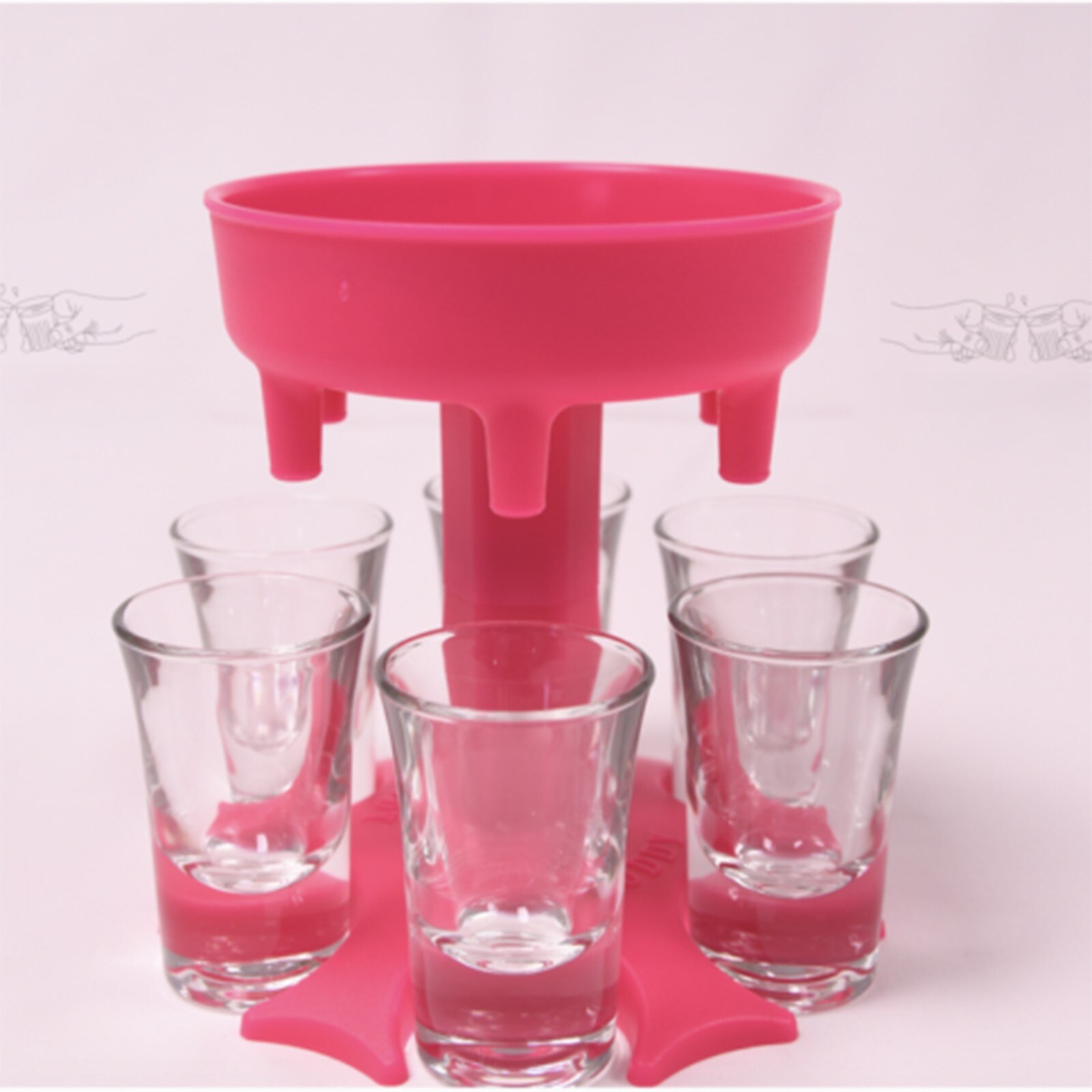 6 Shot Glass Dispenser Holder Caddy Liquor Dispenser Portable Dispenser Party Bar Accessory Drinking Games Glass Dispenser