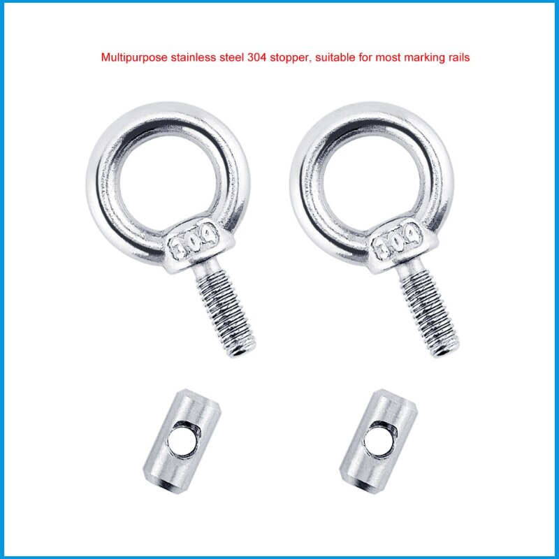 Durable M4 Eye Bolt for RV Camper Awning Tent Track Mount Tie Down Lifting Eye Bolt M4 x 11mm Thread for Hanging