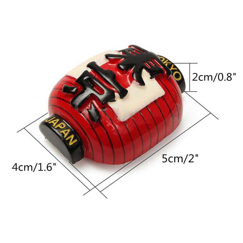 1PC 3D Resin Japan Tokyo Lantern Fridge Magnet Decor Tourist Travel Souvenir