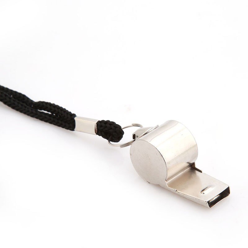 Metallfløyte dommer sport rugby fest trening skole fotball fotball basketball cheerleaders hurra rustfritt stål med tau