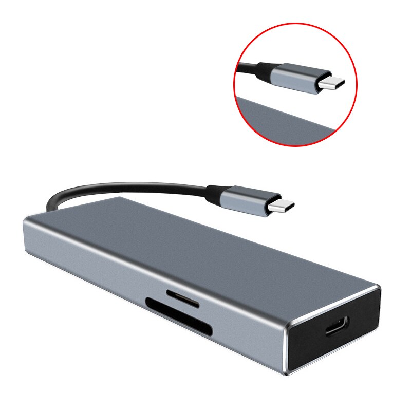 Typ-C zu HDMI Docking Bahnhof 3,0 USB Hub Hub Leser 4K