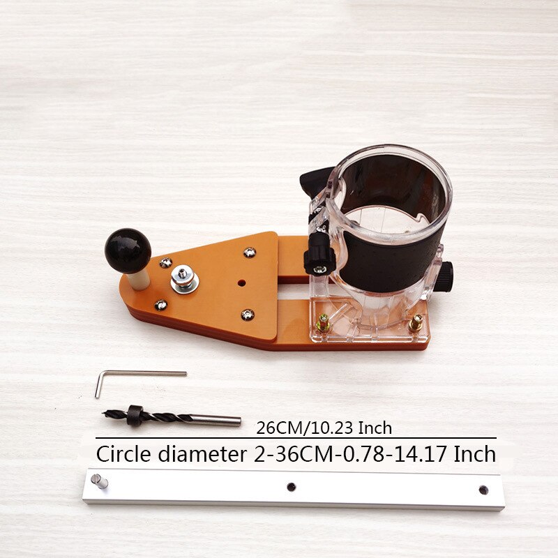 Circle Cutting Jig For Makita Electric Hand Trimmer Wood Router Milling Circle Slotting Trimming Machine Woodworking Tools: Set B 26cm