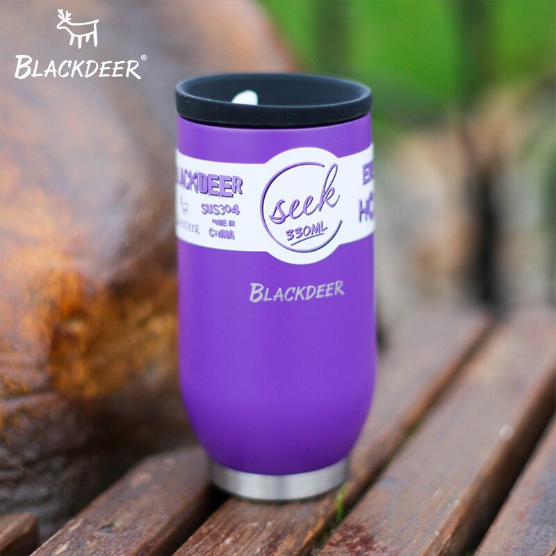 Vaso termo BLACKDEER de 11 OZ, vaso de cerveza para acampar al aire libre, vaso de doble capa de acero inoxidable 304, taza para el vientre de café con agua helada