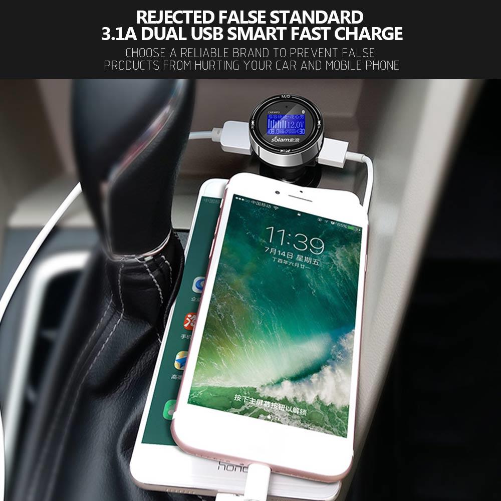 Vehemo Bluetooth Ontvanger Fm-zender Bluetooth Auto Fm-zender Handsfree Stereo Voor MP3 Speler Fm Adapter Universele