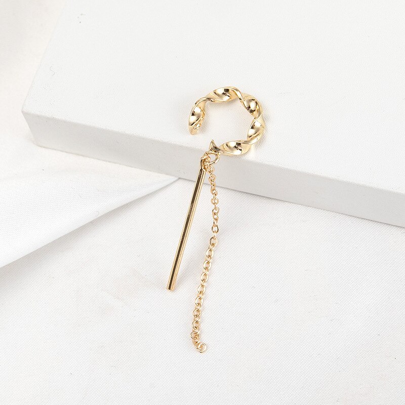 Koreaanse Lange Kwast Oor Manchet Oorbellen Voor Vrouwen Crown Oor Lijn Zoete Kleine Verse C Vormige Ear Bone Clip Mode sieraden 1Pc: style 07