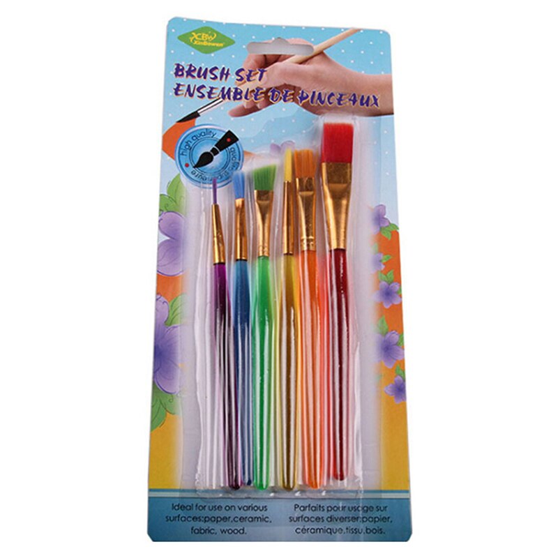 6pcs/set Art Painting Brushes Acrylic Watercolor Artist Oil Paint Brush Painting Supplies