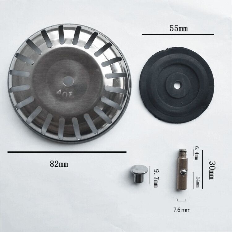 78-84MM Bathroom Sink Strainer 304 Stainless Steel Water Stopper Sink Water Filter Plug Kitchen Sink Accessories Kitchen Tools: 82mm304