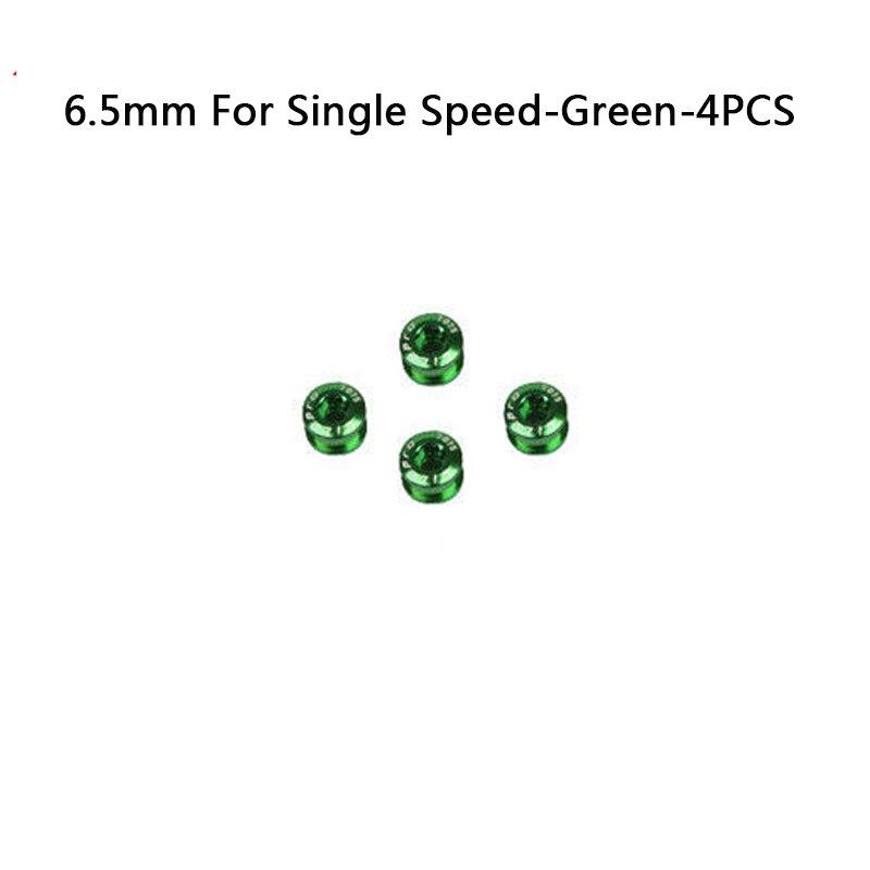 Litepro MTB Bike Chainring Bolts Double/Triple Speed Disc Single Chainwheel Screws Gold/Sliver/Purple/Blue/Red/Black/Green: 6.5mmSpd-Green-4PCS