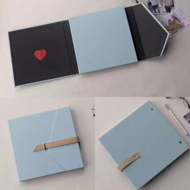 Diy album lim håndlaget bryllup familie album par togbillett samling album