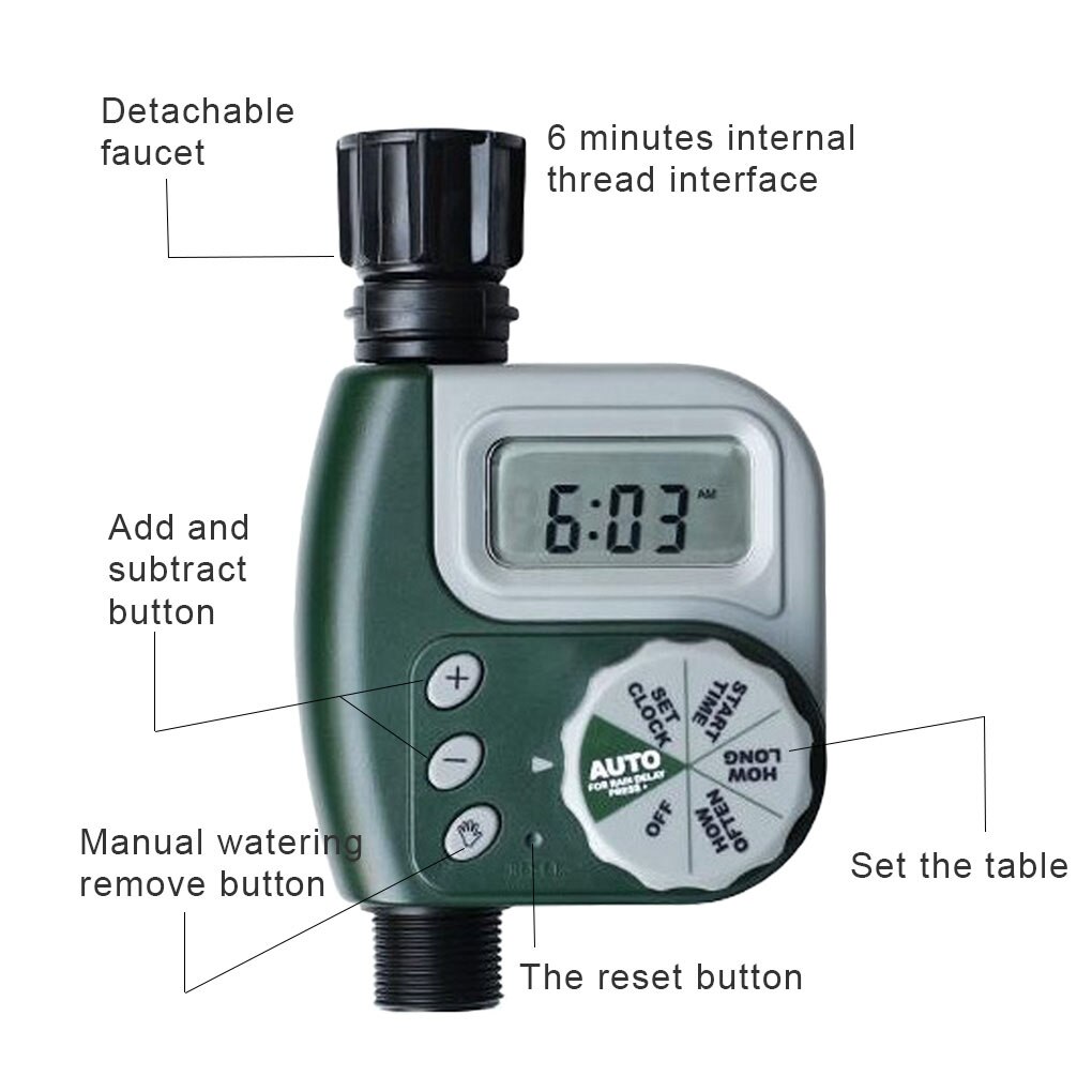 Tuin Watering Timer Digitale Kraan Irrigatie Controller Verstelbare Waterdicht Kasplant Water Timer Automatisch Sproeisysteem