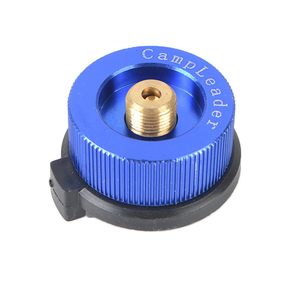 Gas Cartridge Hoofd Conversie Adapter Nozzle Fles Input Type Schroef Type Lindal Valve Output Camping Kookgerei Kachel Accessoires: Royal blue