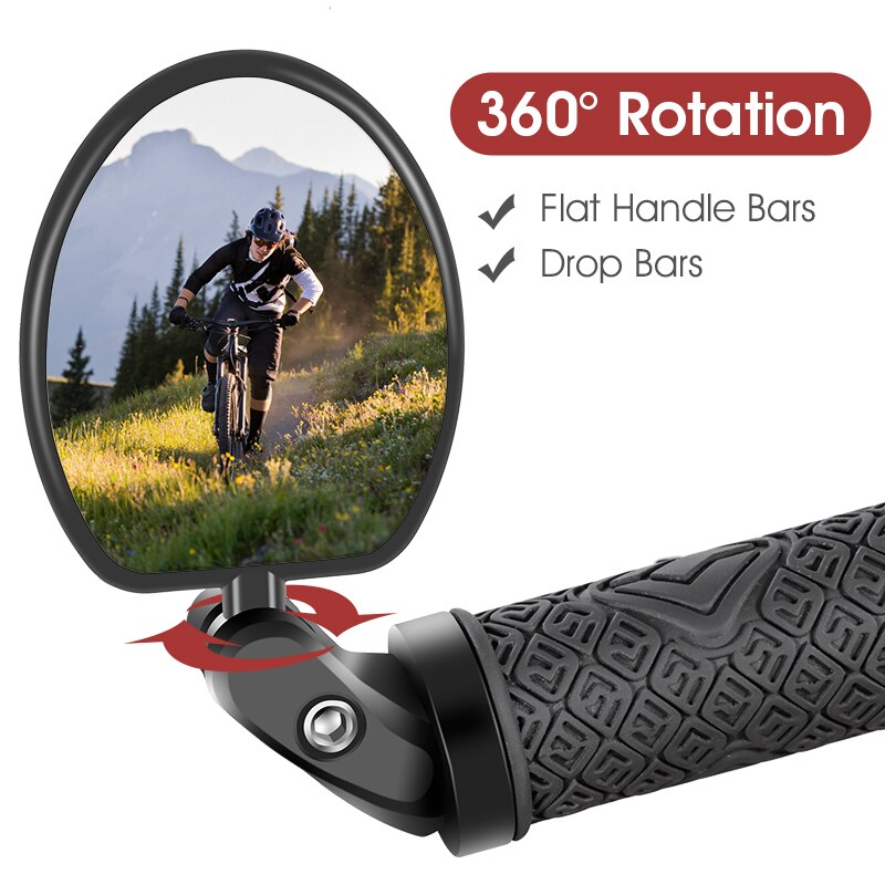 WEST BIKING Bike Rearview Mirror 360 Rotation Adjustable Wide Angle Cycling Rear View MTB Road Bike Bicycle Handlebar Mirrors