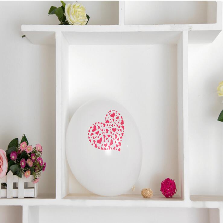 10pcs/lot Red/White Heart Latex Balloons Inflatable Round Air Ball Wedding Happy Birthday Party Balloons Decoration