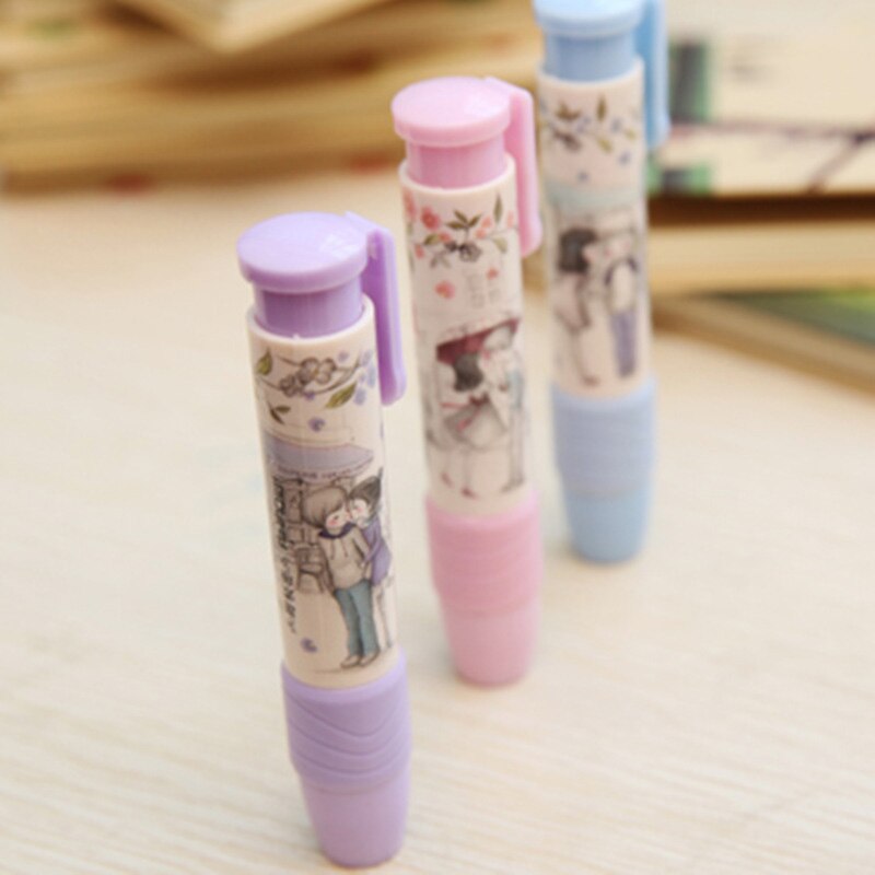 Słodka miłość seria mechaniczna gumka dzieci kreatywna gumka robić mazania jako szkolne materiały korekcyjne