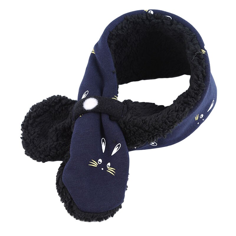 Kid Hart Vorm Patroon Baby Sjaal Overalls Kinderen Winter Baby Kleding Warm Houden Sjaal Hals Met Fluwelen Verdikking Warmer: Navy