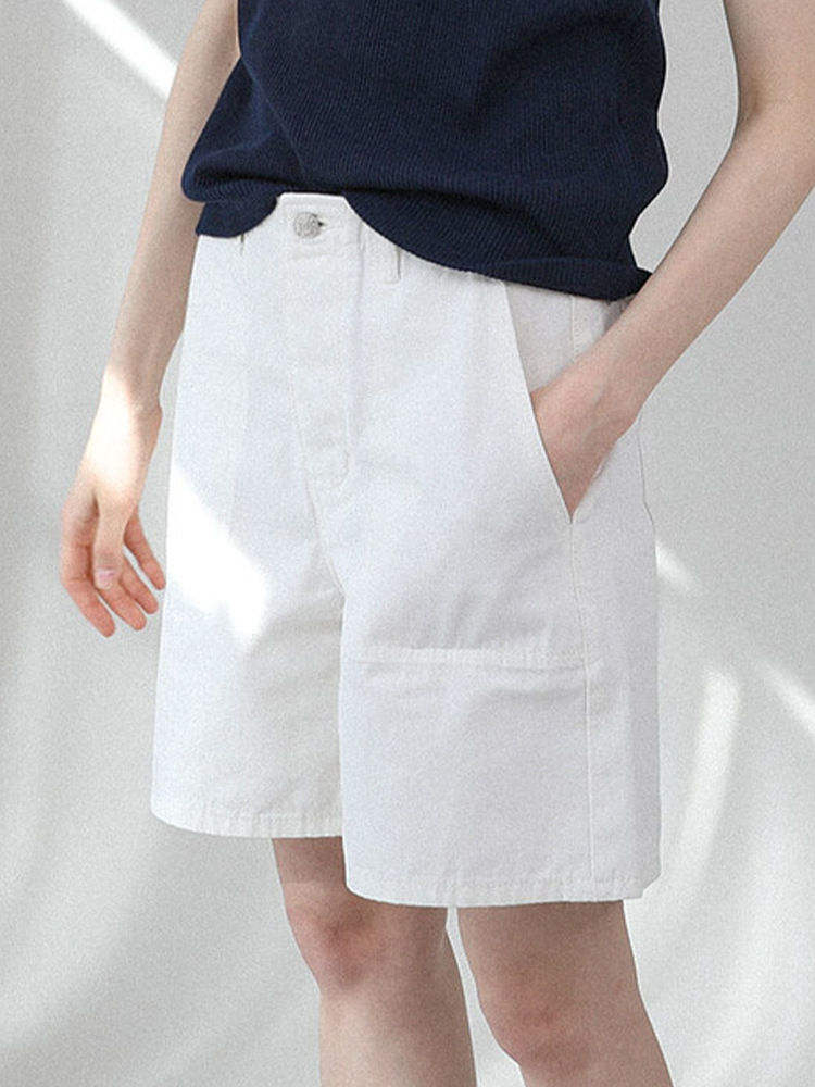 2024 100% Katoenen Dames Shorts Effen Hoge Taille Korte Broek Harajuku Kaki Zwart Wit Sweatshorts Koreaanse Mode Kleding