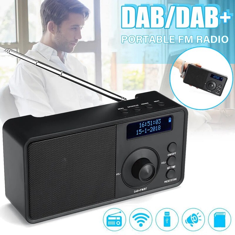Portable DAB + Digital Radio Wireless Bluetooth St... – Grandado