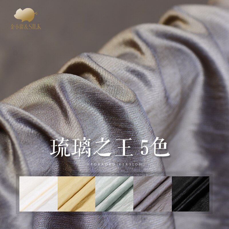 Micro-geplooide rayon linnen stof blended stof luxe kleding linnen satijnen stof linnen doek
