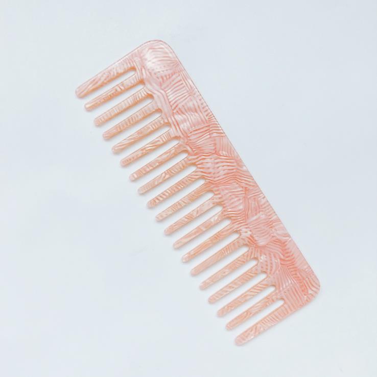 Acétate Massage confortable antistatique peignes à cheveux coloré brosse à cheveux outil de coiffure 2 taille pour les femmes filles: 14.5cm pink