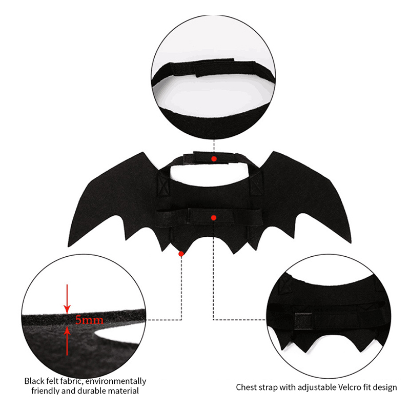 Vêtements pour chat à la , ailes de chauve-souris, Costume de chien drôle, aile artificielle, accessoire de Cosplay pour animaux de compagnie, Costume d'halloween et de noël pour chat, produits pour animaux de compagnie