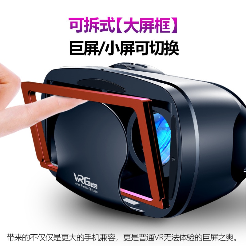 Vr glasögon mobiltelefon för virtual reality glasögon headset 3d teater smart hjälm universell stil