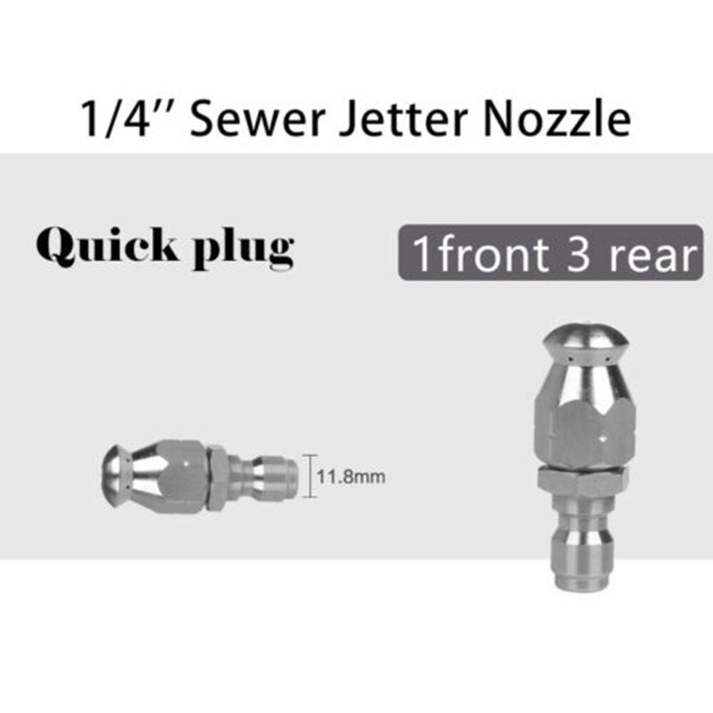 1 Pcs Riool Nozzle 1/4 &#39;&#39;Quick Plug Afvoer Nozzle Pijp Cleaning Hose Nozzles Voor Hogedrukreiniger Accessoires