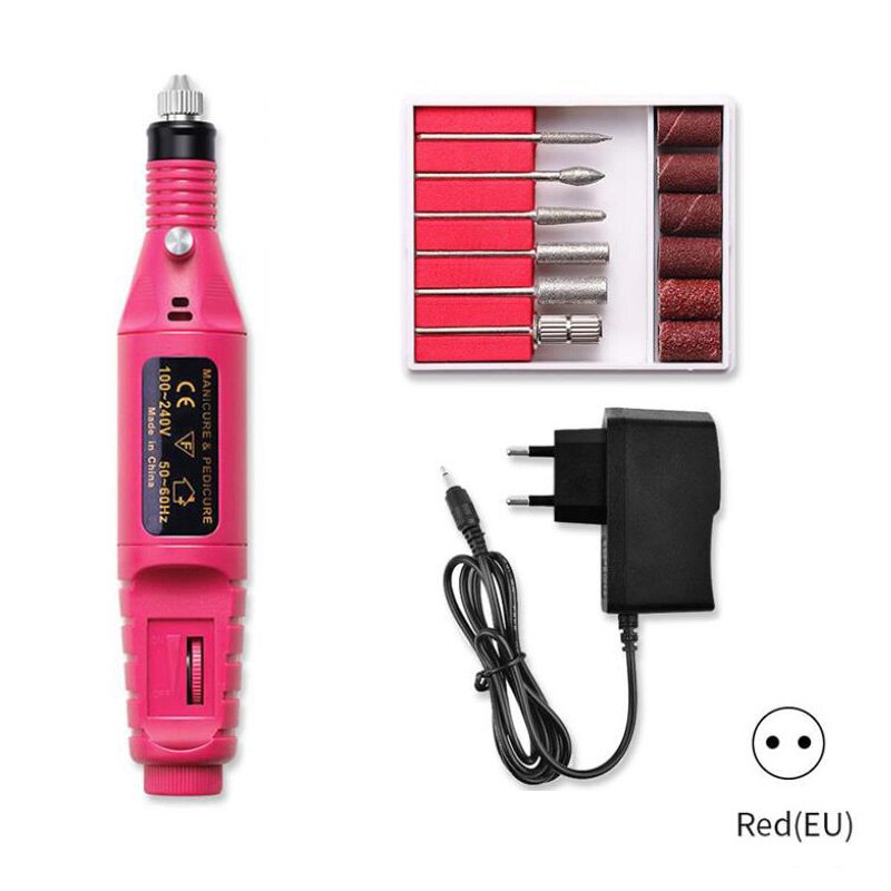 35000Rpm Electric Nail Boor Machine Manicure Boor Machine Pedicure Boor Sterke Nagel Boormachine Salon Nail Boor Machine: 20000 red / EU