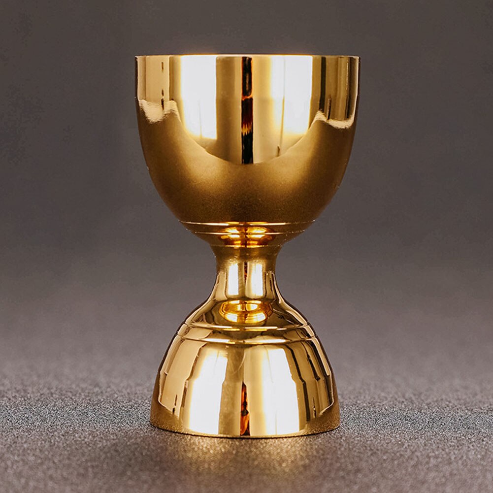 Measuring Shot Cup Ounce Jigger Bar Cocktail Drink Mixer Liquor Measuring Cup Mojito Measure Coffee Mug Stainless Steel: Gold
