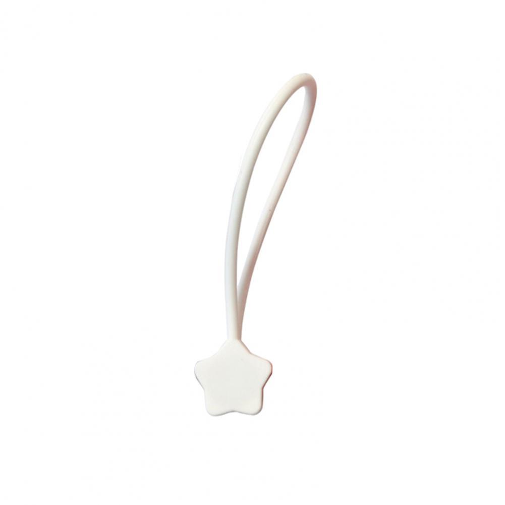Cable Organizer Magnetic Star Shape Silicone Charging Cable Winder for Cord: White