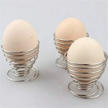 Rustfrit stål fjederbakke ægværktøj kogte æg holder stativ opbevaringsstativ køkkenudstyr
