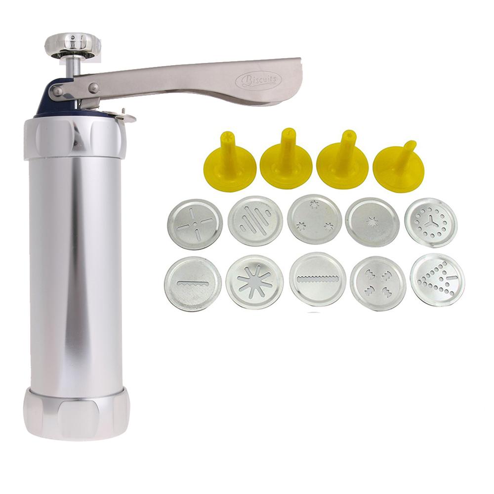 Cookies Press Cutter Baking Tools Cookie Biscuits Press Machine Kitchen Tool Bakeware With 20 Cookie Molds and 4 Nozzles: 10pcs modle
