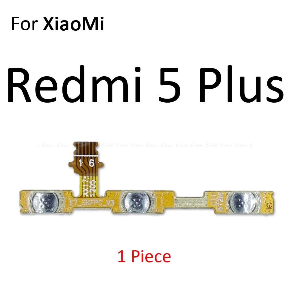 Volumknapp strømbryter på av-knapp fleksibel kabel til xiaomi redmi 3x 3s 4a Merk 7 6 2 5a 6a 5 Plus 4 3 pro 4x global: til redmi 5 pluss