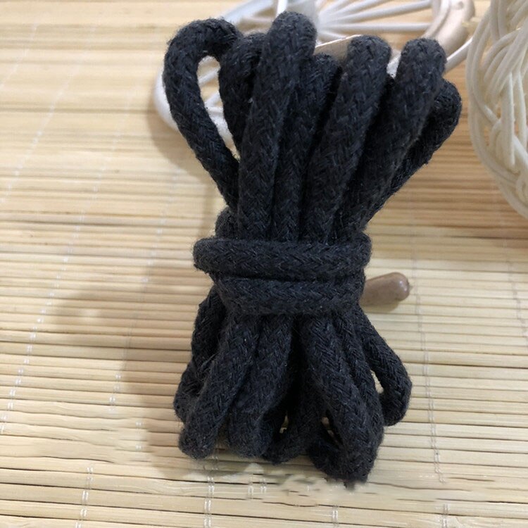 Meetee 20M 5mm gewebte Baumwolle Seil 16 Stränge Feste Schnur für Hosen Taille Starken Seil Bekleidungs Handtasche DIY handwerk handgefertigt Zubehör: DarkGray