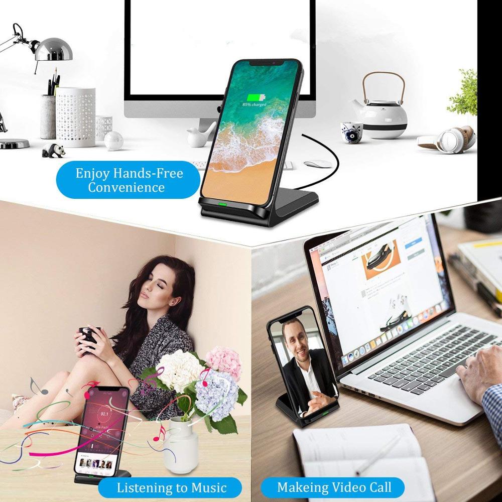 FDGAO 30W Qi Wireless Charger Stand For iPhone 13 12 Pro Max 11 XS XR X 8 Samsung S21 S20 S10 Type C Fast Charging Dock Station