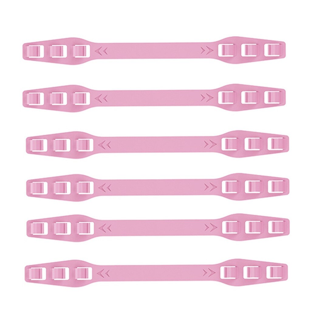 6pcs Face Mask Ear Hooks Extension Buckle Adjustable Earache Fixer Anti-slip Mask Ear Grip Extension Buckle Mask Accessories: Pink