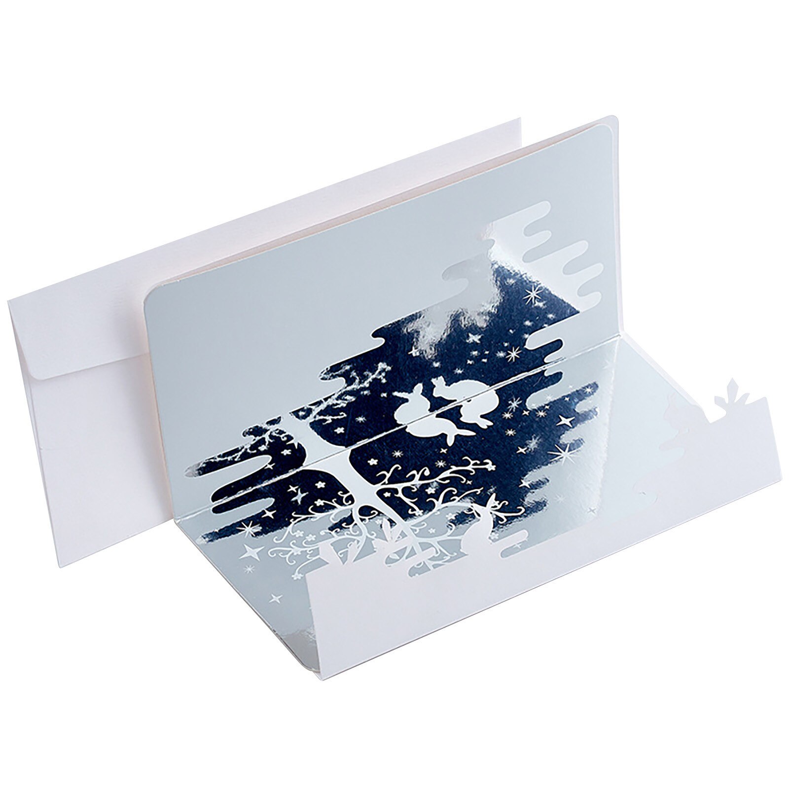 Mirror Greeting Card Double-layer Stereo Card Literary Hollow Greeting Card Daily Life Kitchen Gadget Sets For Home Party: C2PC