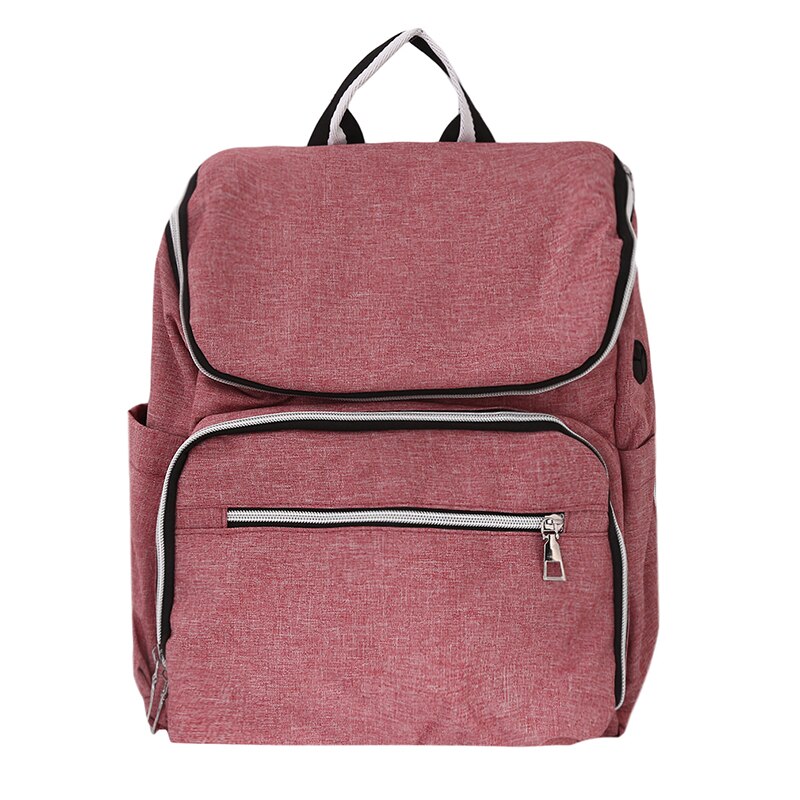 Multifunctional Mummy Backpack Large Capacity Organizer USB Charging Port with Nursery Bottle Thermal Bag Multifunction Backpack: Pink