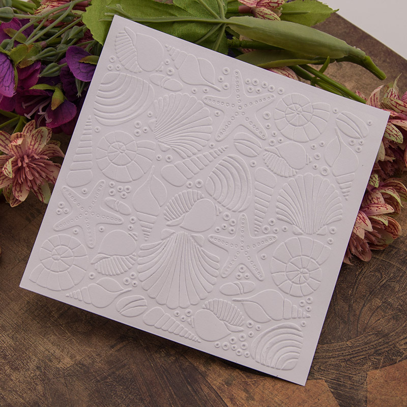 Seashell Embossing Folder for Card Making Floral DIY Plastic Scrapbooking Photo Album Card Paper DIY Craft Decoration Template