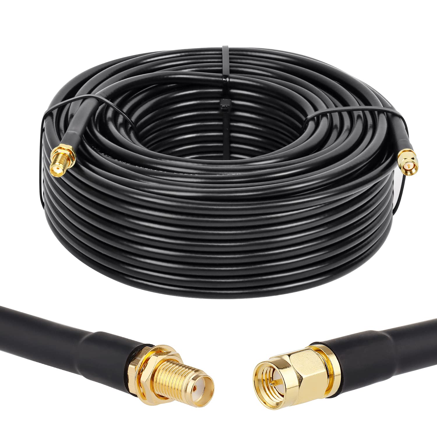 SMA Male to Female RG58 Coax Coaxial Cable Extension 3G 4G LTE WiFi Antenna Wireless LAN Low Loss Two-Way Radio Cables Assembly: 3P