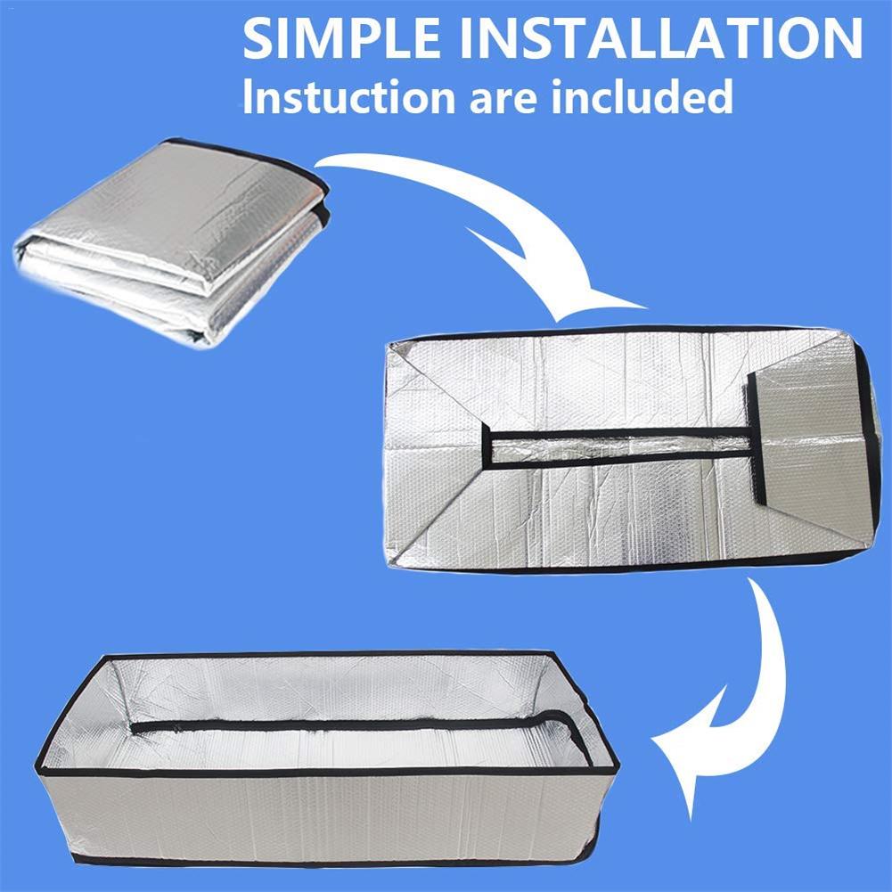 Attic Stairway Cover Attic Stairs Insulation Tent Double-sided Aluminum Foil Door Insulator Kit With Easy Access Zipper