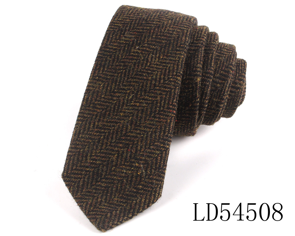 Cravatte sottili in lana per uomo Donna Cravatte casuale a righe Cravatte strette Ragazzo Ragazze Cravatta di lana Gravata Regalo Cravatte uniformi: Blu