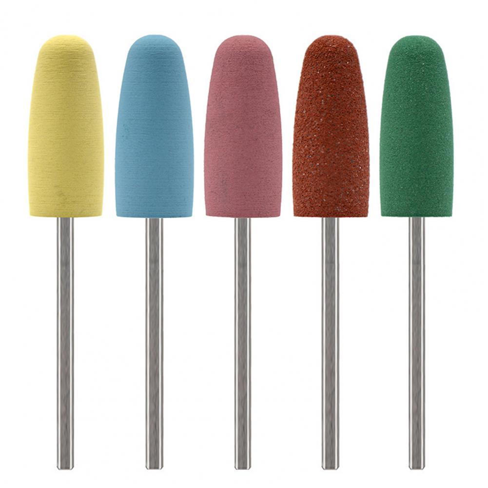 Nail Drill Bit Silicone Cutter Multi-function Portable Nail Buffer Electric Rubber Buffer Manicure for DIY Nail Art