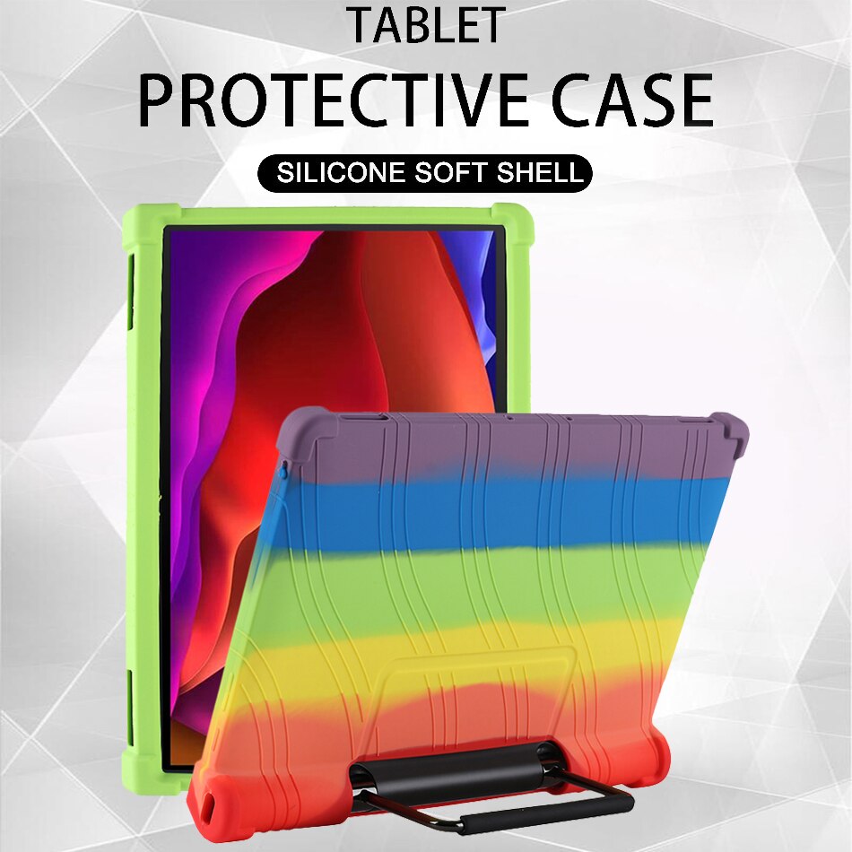 Zachte Shockproof Case Voor Lenovo Yoga Tab 13 (Lenovo Yoga Pad Pro) YT-K606F 13 &quot;Tablet Pc Silicon Beschermende Cover Met Kickstand