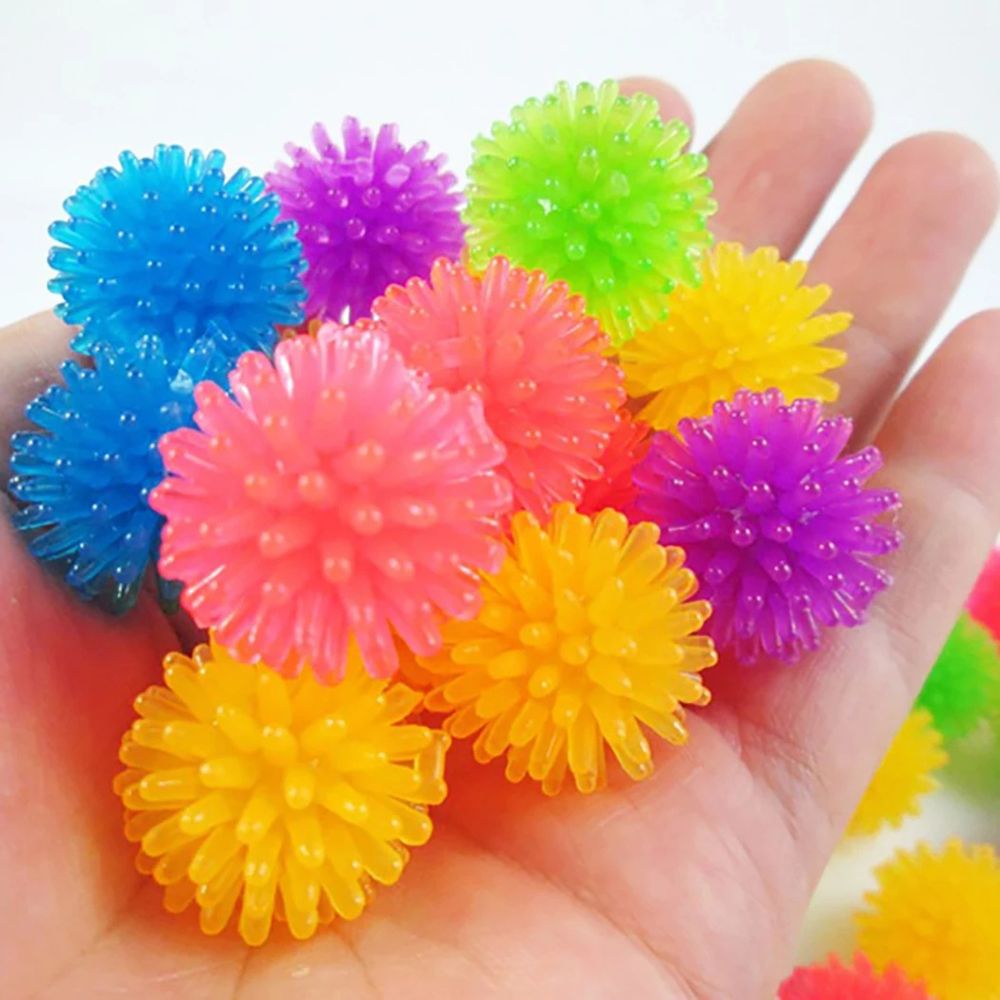 Toys for kitten fidget toy squeezes ball interactive toys tpr ball thorn ball arbutus ball pet cat toys stretch plush ball