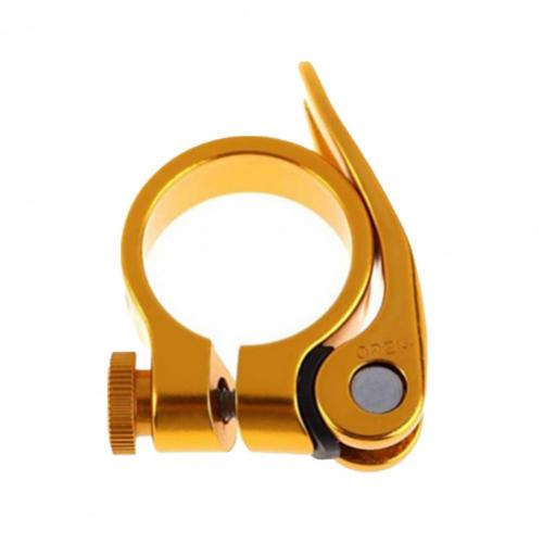 Bicycle accessories multicolor seat tube clamp high-strength quick release aluminum alloy solid car tube clamp MTB велосипед: Golden
