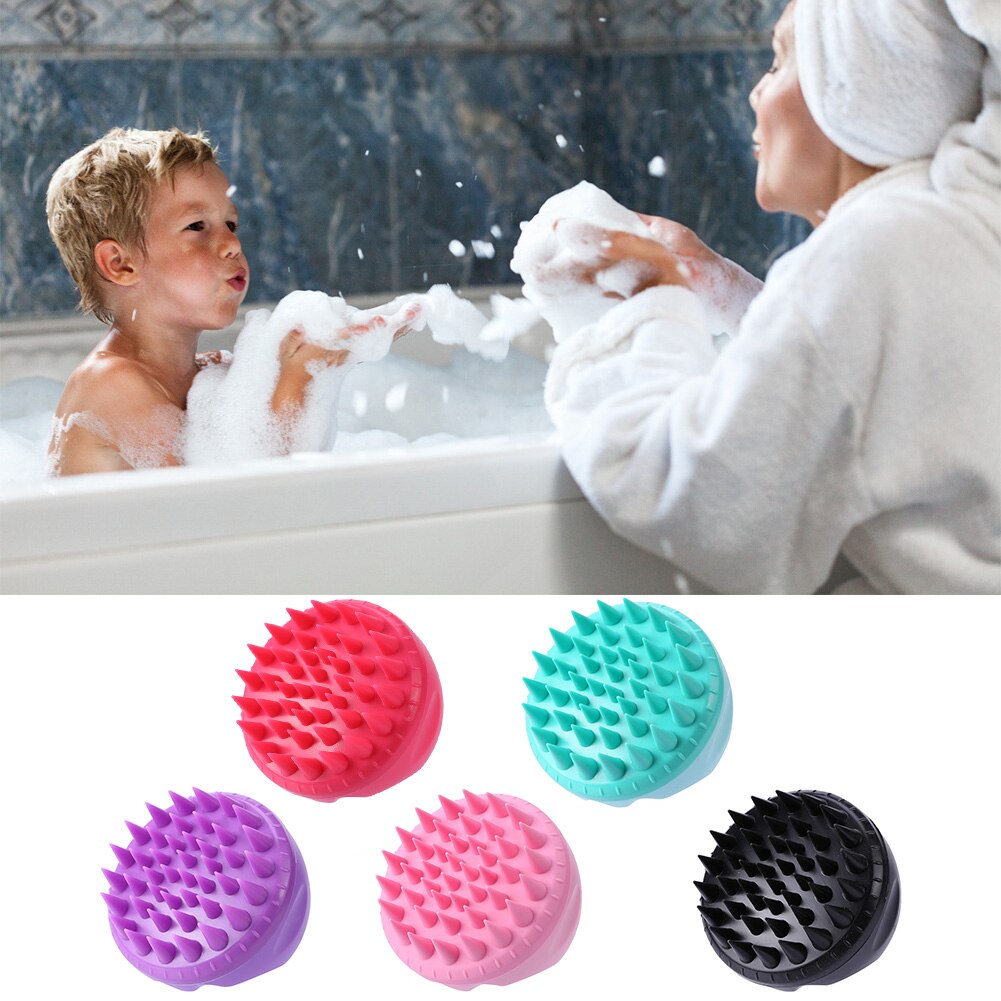 baby Shampoo Scalp Brush Pointed Hair Brush Shampoo Scalp Comb Head Hair Washing Cleaning Massager for kids#38