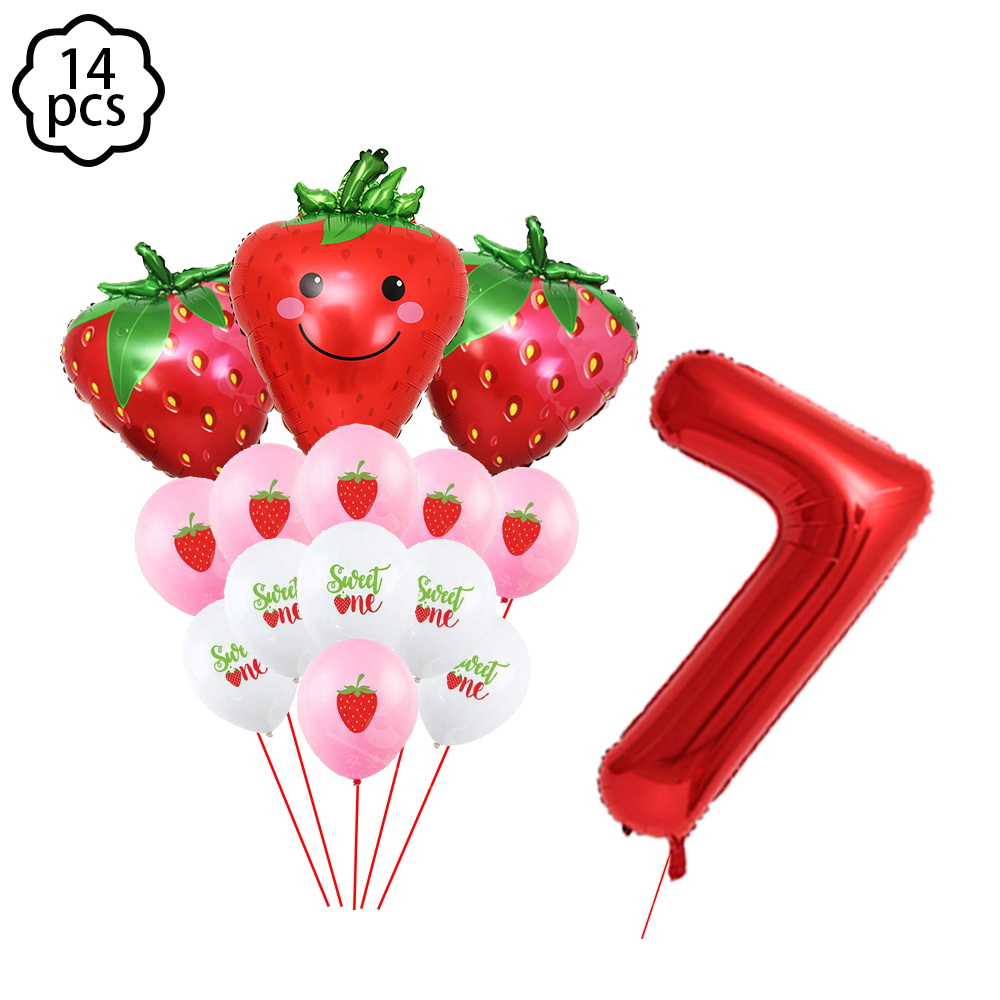 Strawberry party plates cups napkin tablecloth supplies baby shower kids girls birthday supplies Strawberry birthday Party Decor: Gold