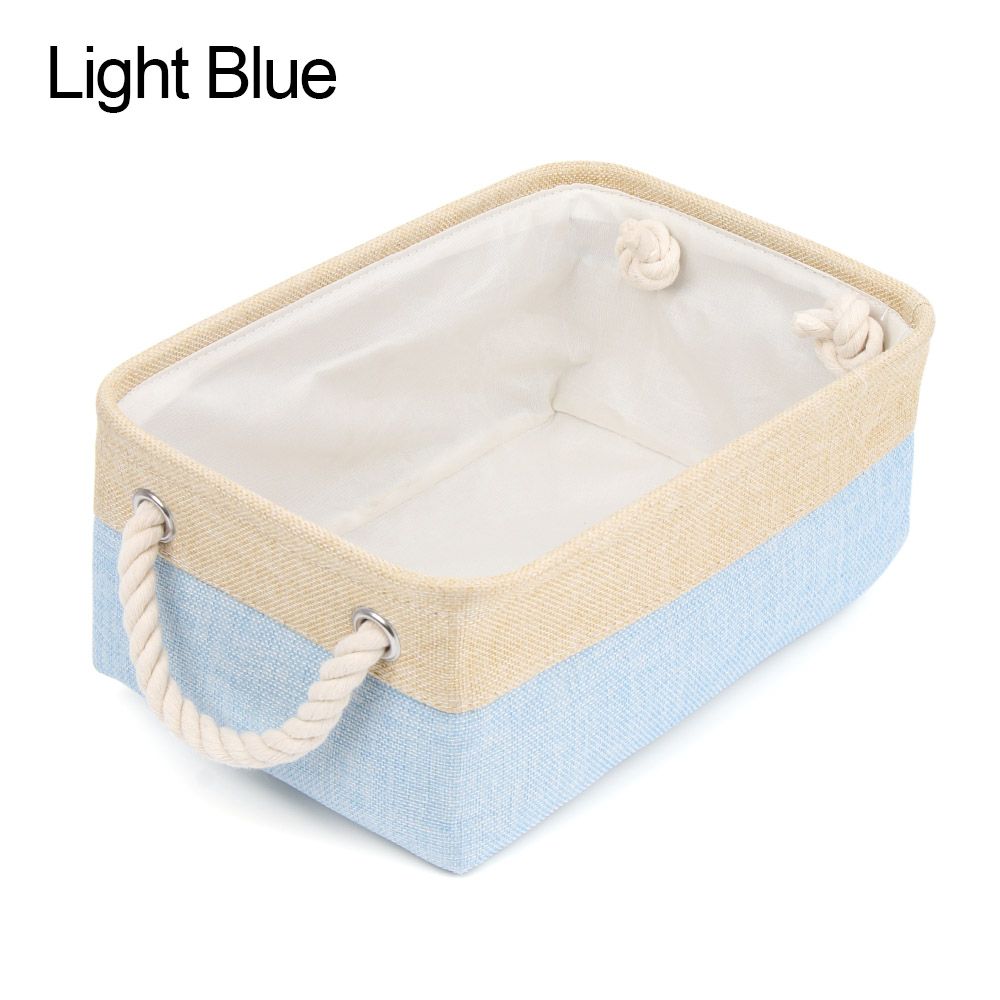 1 Stuk Thuisbenodigdheden Draagbare Diversen Sorteermand Opvouwbare Linnen Organizer Doos Ondergoed Sokken Baby Speelgoed Opbergmand: Blauw