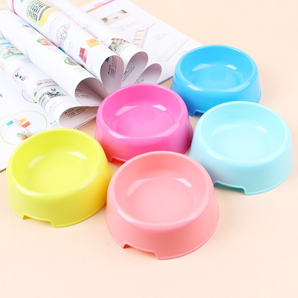 Cuenco de plástico para perros, gatos, perros, comedero, cuenco de agua para mascotas, gatos, cachorros, cuenco de comida, plato de agua, accesorios de colores